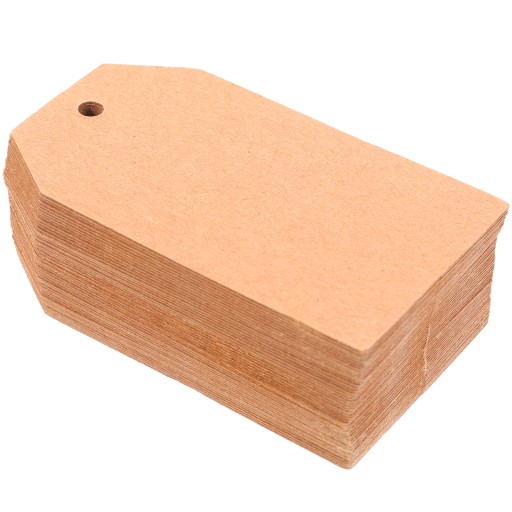 Naszyjnik z zawieszkami papierowymi Kraft 200 szt