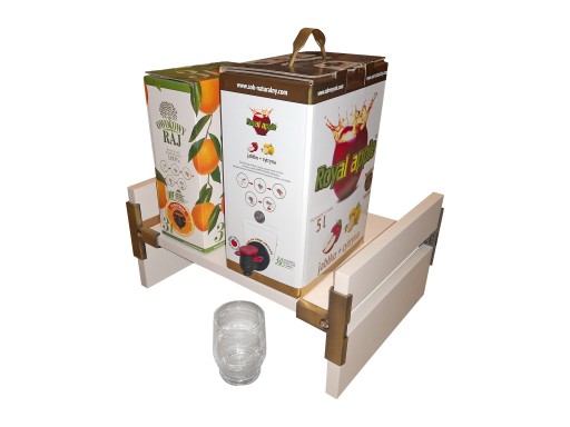 PODSTAWKA/STOJAK POD KARTON Z SOKIEM 5L+5L