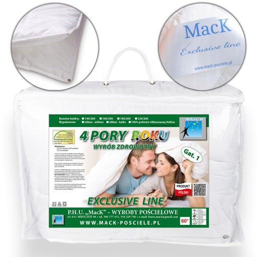 PODWÓJNA KOŁDRA 4 PORY ROKU 160x200cm Mack Exclusive Line Jakość Premium