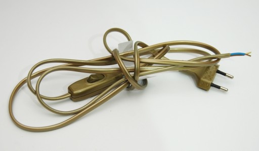 Kabel przewód z wtyczką i wyłącznikiem 2m do lampk