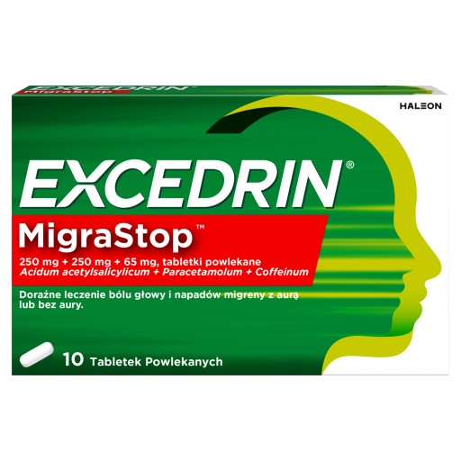EXCEDRIN MIGRASTOP 10 tabl. przeciwbólowych