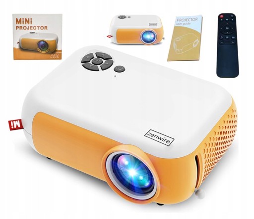 PRZENOŚNY RZUTNIK MINI PROJEKTOR LED FULL HD USB