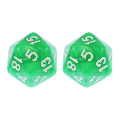 ZESTAW 2 KOSTEK K20 RPG BAGNO UTOPCÓW KOŚĆ DWUDZIESTOŚCIENNA