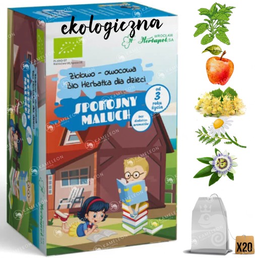 Herbapol BIO EKOLOGICZNA HERBATKA SPOKOJNY MALUCH dla dzieci 20saszet 40G