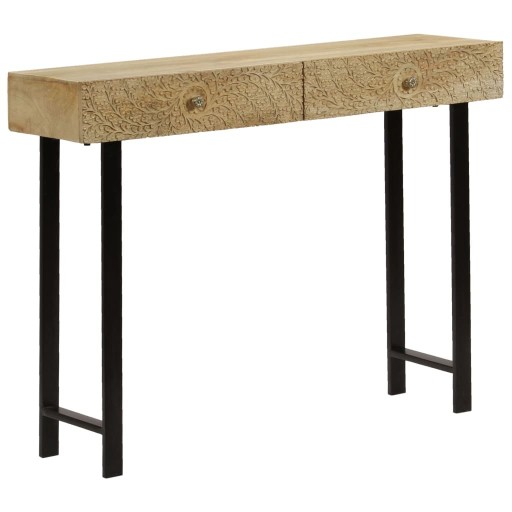 STOLIK KONSOLA Z LITEGO DREWNA MANGO 102X30X7CM