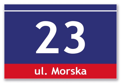 TABLICZKA ADRESOWA z numerem domu tablica 30x20 cm