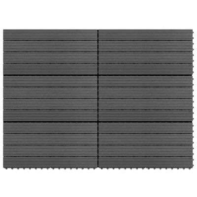 PŁYTKI TARASOWE WPC DESKA KOMPOZYTOWA 60x30 cm ANTRACYT