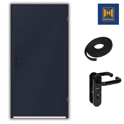 Drzwi Stalowe Techniczne Tymczasowe Do Piwnicy Hormann Antracyt ZK ISO 80cm