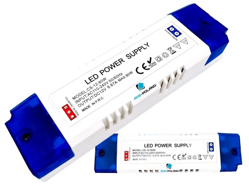 ZASILACZ 12V LED MEBLOWY 80W 6,67A Do Taśmy LED Transformator