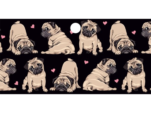 Mata Ochronna na Biurko pieski psy buldog 105x50cm