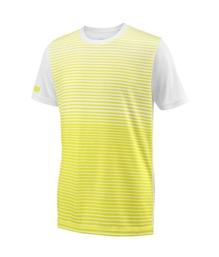 KOSZULKA CHŁOPIĘCA WILSON STRIPED CREW YEL/WH S