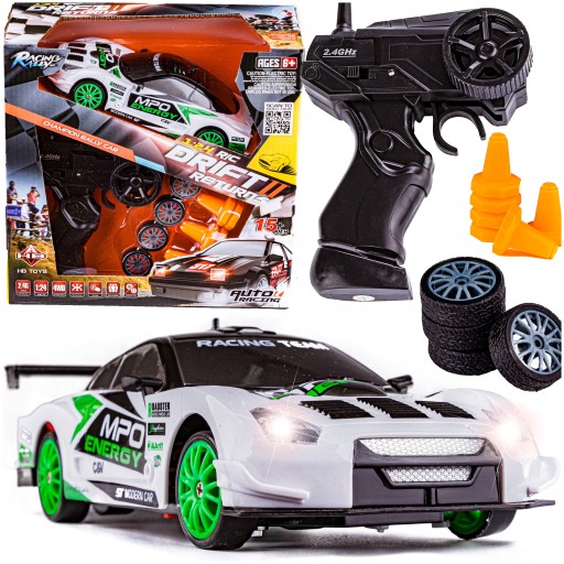 ZESTAW Samochód ZDALNIE STEROWANY RC 4x4 Auto na PILOTA do DRIFTU Nissan GT