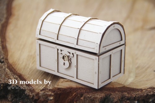 Tekturka-Skrzynia skarbów 3Dmodel-do exploding box