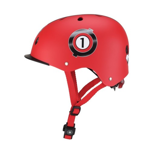Kask dziecięcy Globber Elite Lights New Red-Racing