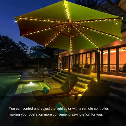 LED Solar Power Patio Parasol światła ogrodow
