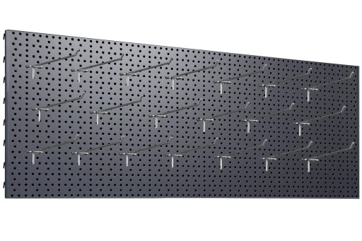 Tablica warsztatowa 1000x400 c.szary + 20x zawieszka pojedyncza L-200