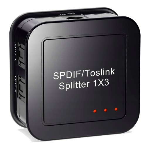 Cyfrowy optyczny Audio 1X3 Splitter, cyfrowy SPDIF