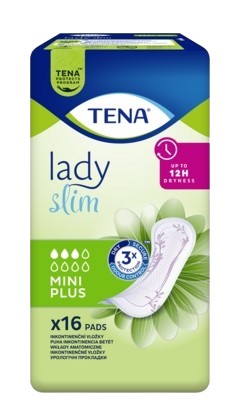Wkładki anatomiczne, Tena Lady Slim, Mini Plus, 16 sztuk