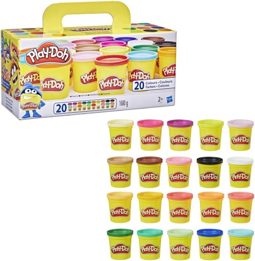 CIASTOLINA PLASTELINA PLAY DOH 20 KOLORÓW 20x84g
