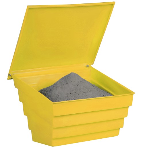 POJEMNIK NA PIASEK SÓL DROGOWA PIASEK SORBENT NAWOZY SKRZYNIA ŻÓŁTY 70L