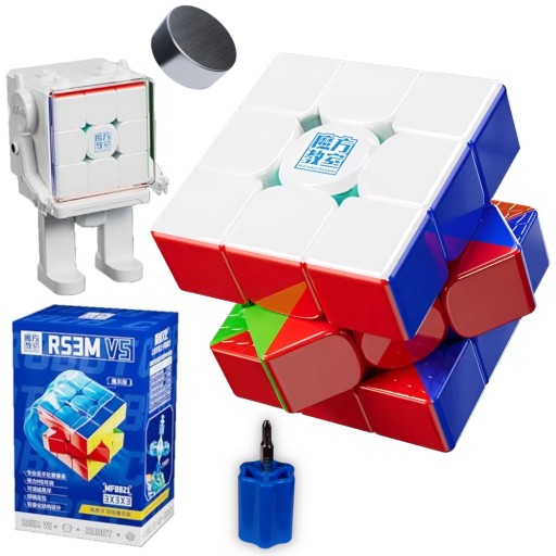 MAGNETYCZNA KOSTKA 3x3 MOYU RS3M V5 MAGLEV BALL CORE UV + ROBOT + ALGORYTMY