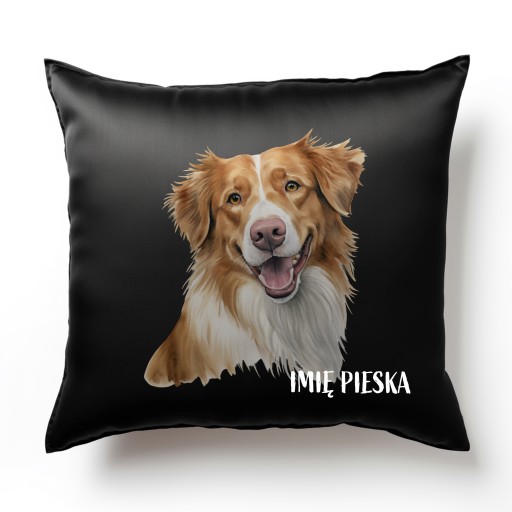 POSZEWKA SATYNA 40CM TOLLER RETRIVER + IMIE PSA RETRIEVER NOWOSZKOCKI