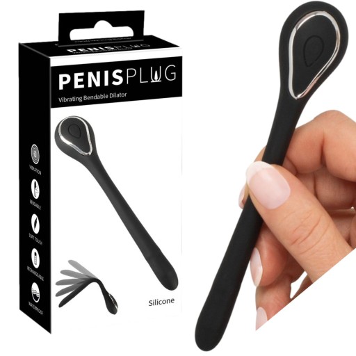 Penisplug Vibrating bendible D - Wibrujący dilator