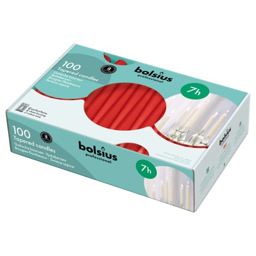 Świece Bolsius Szpica 240/23 100szt. czerwone