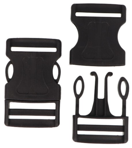 KLAMRA PLASTIKOWA ZATRZASKOWA 4cm ZAPIĘCIE DO PASKA TAŚMY PLECAKA 40mm