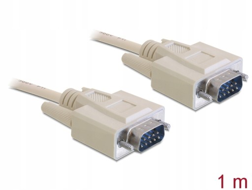 Delock kabel DB9 RS232 9pin 1m m/m wtyk-wtyk