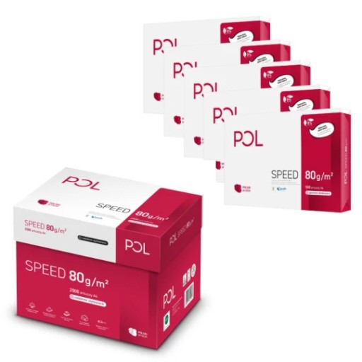 Papier biurowy PolSpeed format A4 5ryz 2500ark