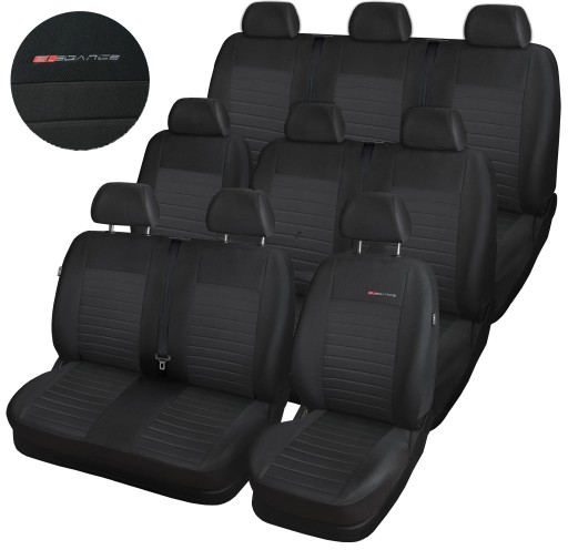 Pokrowce MIAROWE do Opel VIVARO II Renault TRAFIC III 9os siedz całe 14-19r