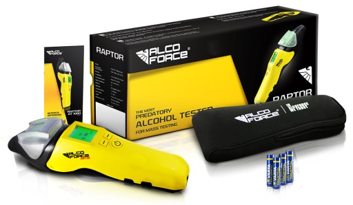 Alkomat POLICYJNY przesiewowy AlcoForce RAPTOR +1 rok kalibracji bez limitu