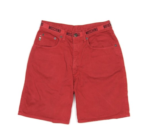 Czerwone Spodenki MOSCHINO Wys. Stan Logo M 38/ K6