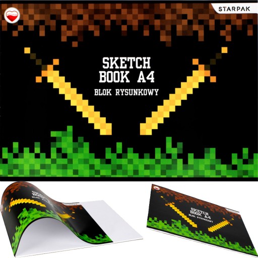 Blok rysunkowy A4 Starpak PIKSELE MINECRAFT