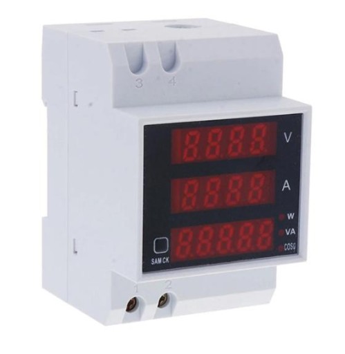 WATOMIERZ WOLTOAMPEROMIERZ DIN 100A 300V COSfi RMS E02C