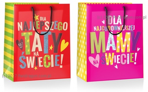 TOREBKA OZDOBNA DLA NAJC MAMY I NAJL TATY 26x32x12
