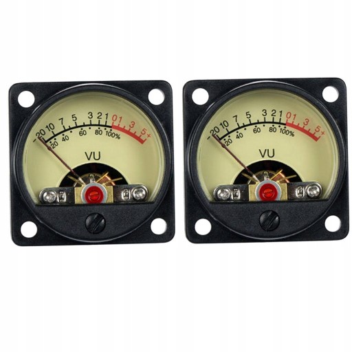 2 Pcs VU Panel Meter VU Audio Level Amp with Warm