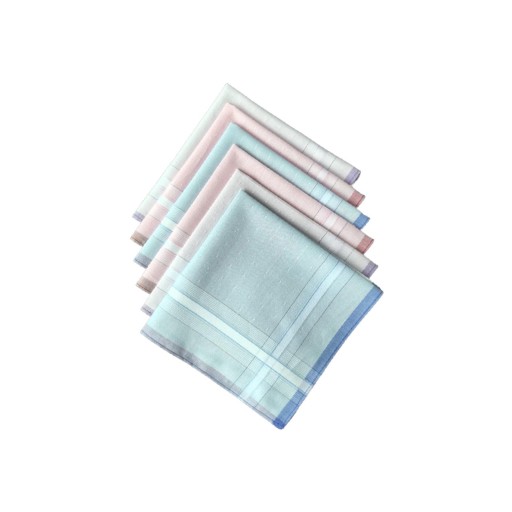 6 szt. Bawełnianych chusteczek męskich w kratę Bandany Hanky w kratkę