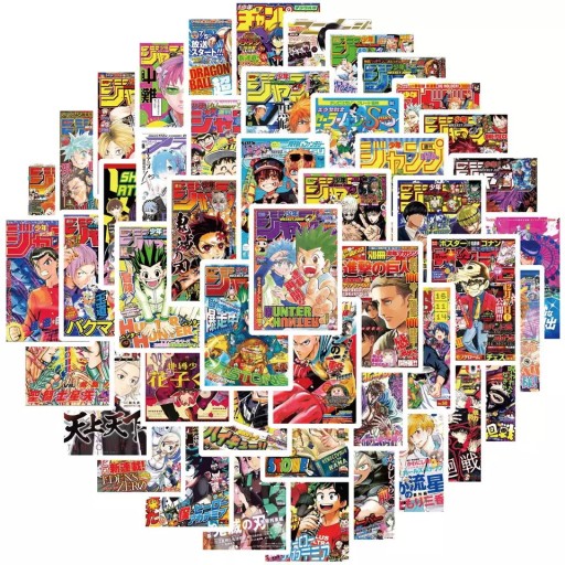 ANIME NAKLEJKI ZESTAW STICKERSBOMB MIX WLEPY 50szt