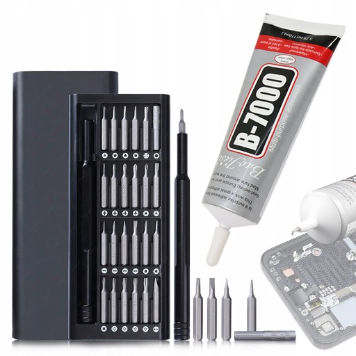 B7000 KLEJ MONTAŻOWY DOTYK 110ml+ WKRĘTAKI PENTALOBE 0,8 TRI-WING NINTENDO