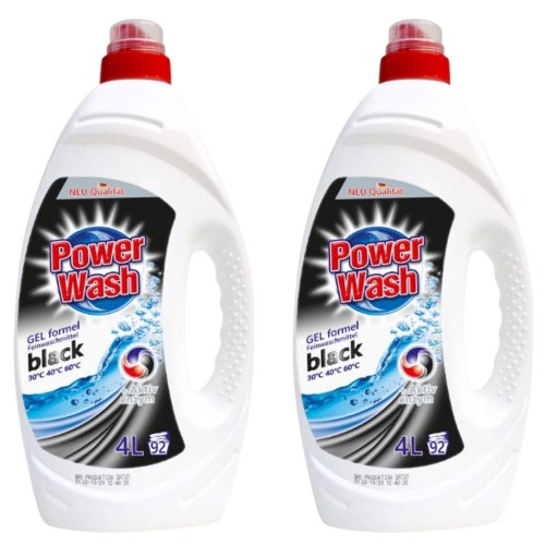 ZESTAW 2x Power Wash NIEMIECKI ŻEL DO PRANIA CZARNYCH CIEMNYCH TKANIN 4L