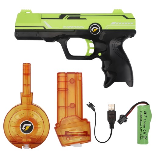 PISTOLET NA WODĘ AUTOMATYCZNY ELEKTRYCZNY DWA MAGAZYNKI, ZIELONY