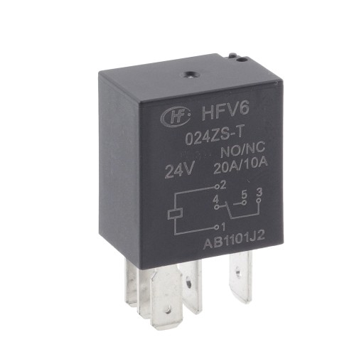 Przekaźnik samochodowy HFV6 SPDT, 24V, 30A, HFV6/024-ZST