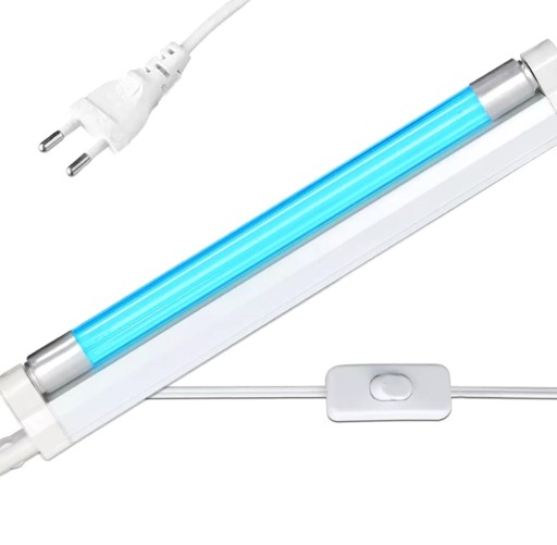 LAMPA UV ŚWIETLÓWKA BAKTERIOBÓJCZA OZON UV-C DEZYNFEKCJA ROZTOCZA BAKTERIE.