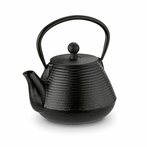 Imbryk żeliwny do parzenia herbaty czarny 1L