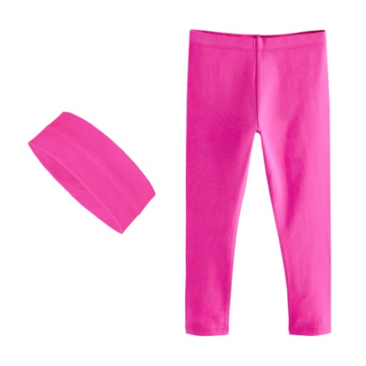 ZESTAW LEGGINSY + OPASKA NA GŁOWĘ BAWEŁNA 128