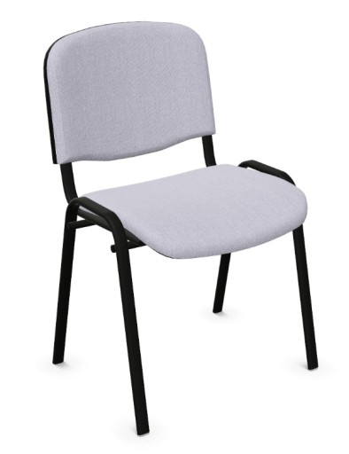 Krzesło biurowe konferencyjne ISO BLACK c12 tkanina SZARA