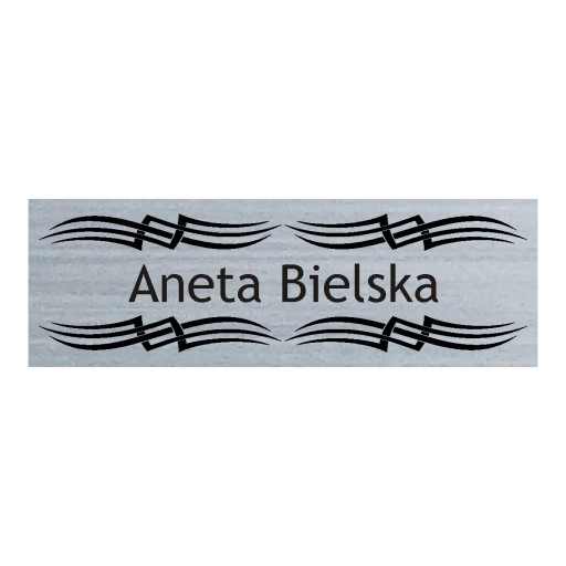 SZYLD NA DRZWI 130x37 mm TABLICZKA WZÓR WITE