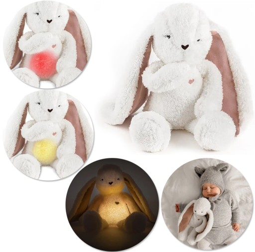 SZUMIŚ SZUMIĄCY KRÓLIK LAMPKA 5W1 SZUMY MELODIE CZUJNIK SNU